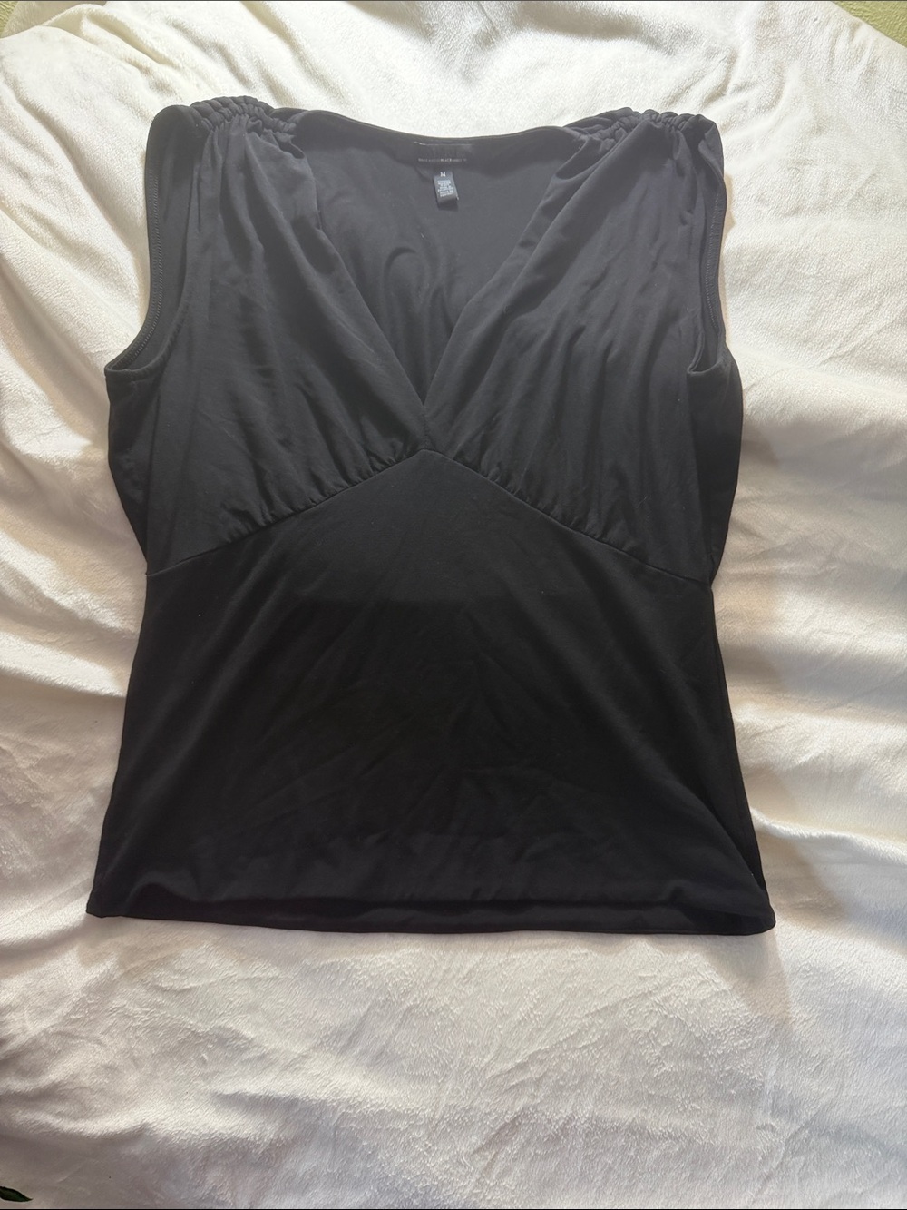 White House Black Market Black V-Neck Sleeveless Tank